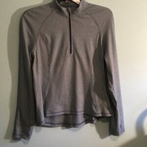 Avalanche Blue and White Striped Quarter Zip Pullover